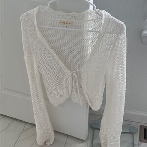 Millibon Cream Crochet Cardigan